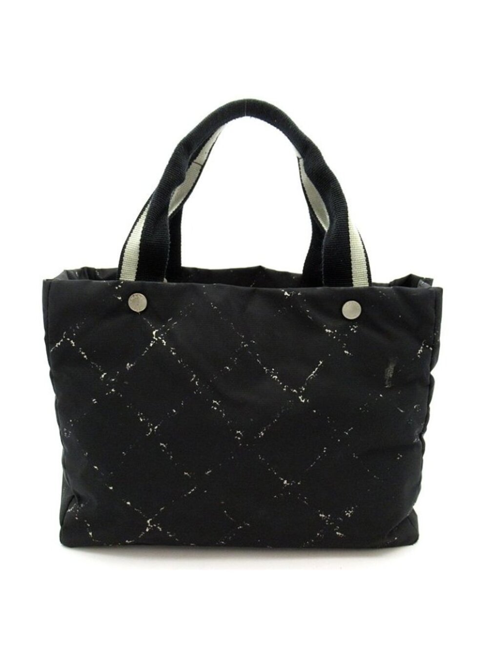Chanel Travel Line Tote MM Nylon Black